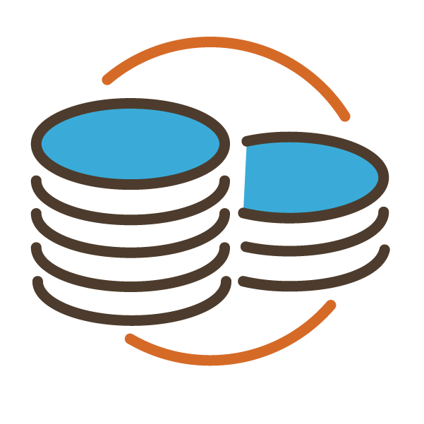Money icon, pile of coins