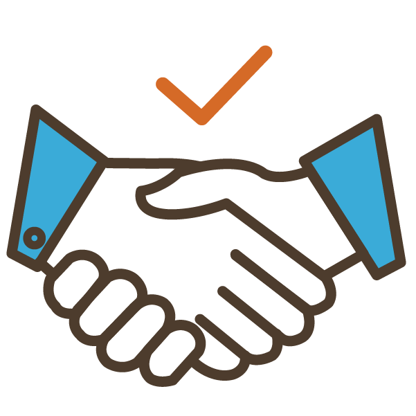 Icon of hands shaking