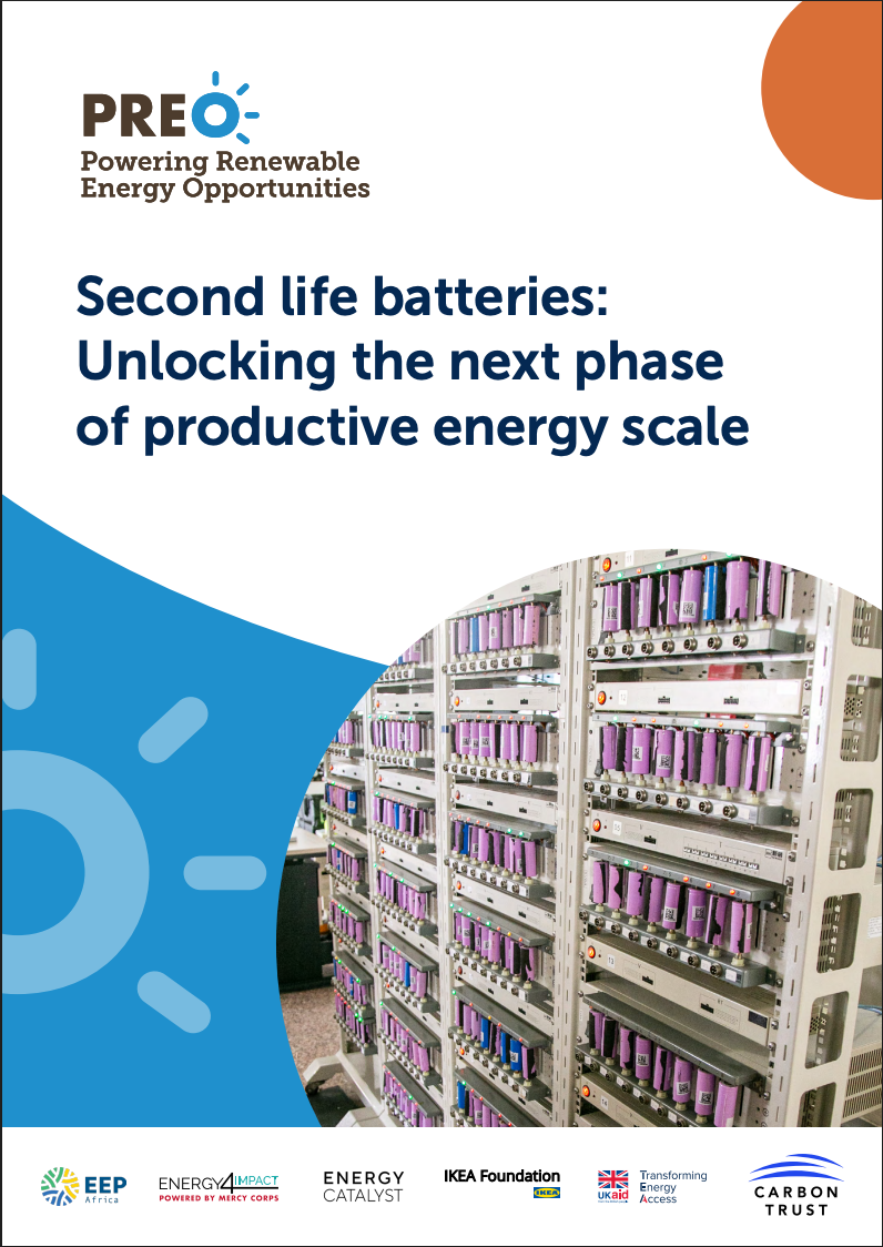 Cover for second life batteries report